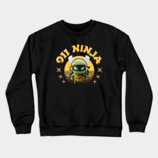 Funny 911 Dispatcher Ninja Crewneck Sweatshirt